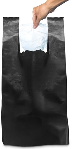 100 bolsas de pañales para adultos, bolsas de eliminación sanitaria, extra fuertes y a prueba de fugas, bolsas de eliminación para incontinencia, bolsas de eliminación de pañales