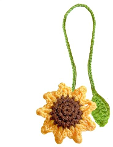 Virka bokmärken – virkade blommor Sprout bokmärken | Fina handgjorda stickade blommor sidomarkeringar, handgjorda stickade bokmärken, blomvirkar för läsning för författare