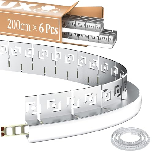 LASLUX Flexibel LED-kakelprofil 2 m × 6 – flexibel infälld gipsskivsprofil kakelprofil infälld profil, kanal bakom tak och vägg, LED-profil i