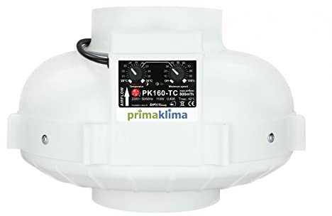Prima Klima Rohrventilator Temperatur- und Drehzahl gesteuert 760cbm / 150mm