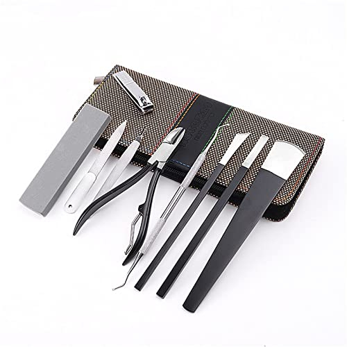 Edelstahl-Pediküre-Messer-Set, Hobelfüße, Werkzeuge, Fußhaut, Hornhautentferner, professionelles Pflegeset, 8-tlg