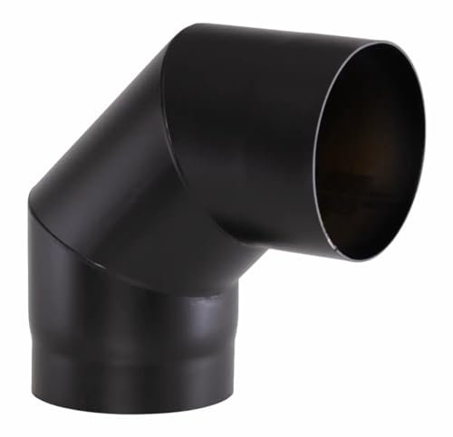 Fumio Ofenrohr Kaminrohr Rohrbogen Wandrosette Wandmuffe Ø120mm (Rohrbogen 90°)