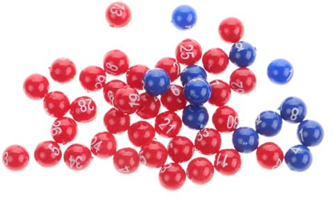 ibasenice Boules Numérotées De Tombola Plastique 47 Pièces pour Tirage Sort Jeu De Loterie Portable Idéal pour Fêtes À Domicile Et Jeux De Société
