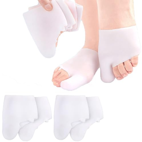 Mcvcoyh 8 Pieces Big Toe Protector, 2 in1 Gel Toe Cap with Bunion Cover, Provides Relief from Missing or Ingrown Toenails, Corns