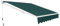 HOMASIS Einziehbare Markise 2,5 x 2/3 x 2,5 m, Gartenmarkise mit UV- & Wasserschutz, Balkonmarkise mit Handkurbel, Winkel einstellbar, Gelenkarmmarkise für Balkon & Terrasse (Grün 245 x 200 cm)