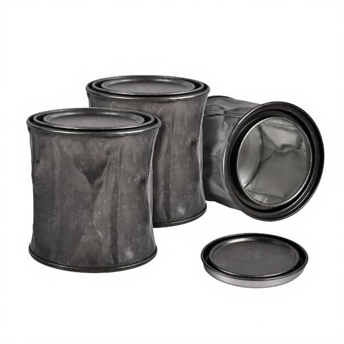 AUIMCE Candle Jars for Making Candles, Empty Small Decorative Jars with Lids,Set of 3 Handcrafted 9oz Rustic Tins, Vintage Decor, Retro Money Box, Ideal for Adults Home Decor