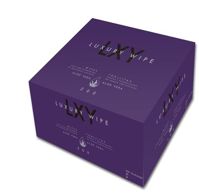 HygieneShopping.Com Toallita de Aloe Vera de Tejido Luxury Wipe (Caja 200 Toallitas)