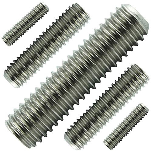 Tornillos prisioneros M6 x 30 mm (100 unidades) – Acero inoxidable VA A2 V2A – Tornillo prisionero con cabeza cónica y hexágono interior – DIN 913 – ISO 4026 | AGBERG