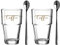 LEONARDO HOME Becher 'Coffee' SOLO 2er-Set 410 ml + 2 Löffel, 043477, Glas