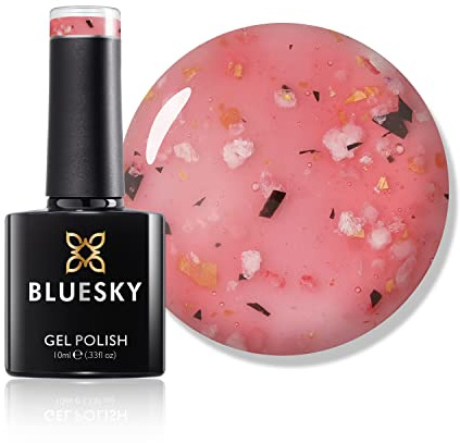 BLUESKY Gel Nail Polish, Flower Gel, Pretty Peony, BFL06, Pink, Jelly, Long Lasting, Chip Resistant, (Requires Drying Under UV or LED Lamp)