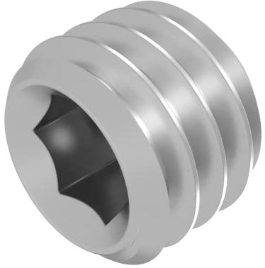 SECCARO Lot de 20 vis sans tête avec anneau M5 x 4 mm, acier inoxydable V2A VA A2, DIN 916 / ISO 4029