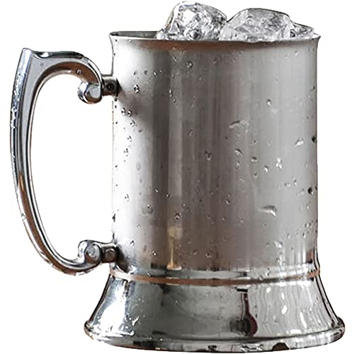 Baokuan Stainless Steel Tankard Beer Mug Big Capacity Double Walled Moscow Mule Copper Mugs Metal Cups Wine Coffee Cup Glass