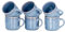 levandeo 6er Set Steingut Becher 350ml Tasse Blau Kaffeetassen Modern Design Küche Kaffeepott Teetasse