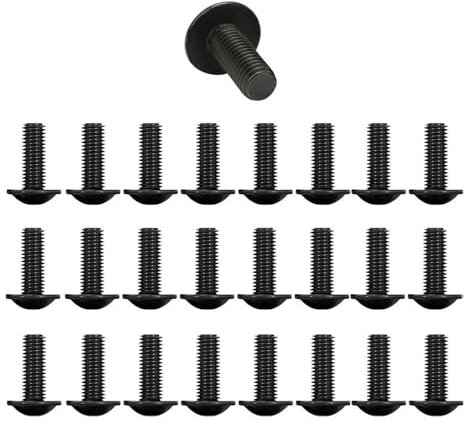 PARFCO Viti M6, 25 Pezzi in Acciaio Inox 304 Viti Testa Piatta, Viti a Testa Esagonale Con Rondelle, Viti a Testa Semicircolare, per Macchinari e Attrezzature Industriali