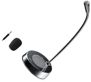 IOIUSKKU Mikrofoninspelning Diktering Universell USB Datormikrofon Möten 360 grader Med brusreduceringsteknik Svanhalsmikrofon Spelföreläsningar