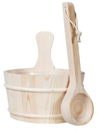 CLSSLVVBN Autentici accessori tradizionali per sauna e bagno turco con secchio da 4 litri e accessori per bagno turco e Amp, secchio per acqua per la casa