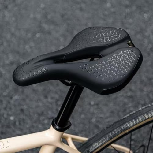 Cykelsadel av läder för vandring/trekking RX/Sduro Trekking, stötdämpande, förhindrar smärta vid körning för, ihålig och andningsbar sadel