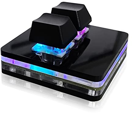 BTXETUEL NONO OSU keypad 2-Key Red axis Gaming USB Keyboard,Hotswap Mechanical Keyboard,Mini Mechanica RGB keypad for macros and Rhythm Games.