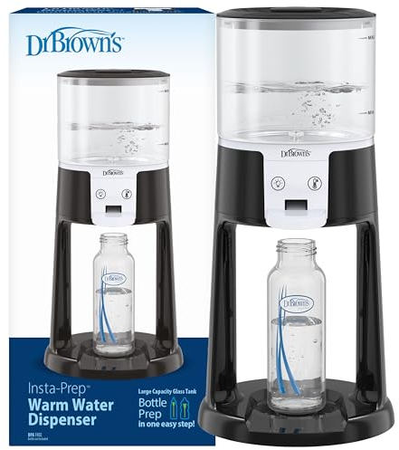 Dr. Brown's Insta-Prep Warm Water Dispenser to Instantly Prepare Baby’s Formula Bottle,Large Capacity Glass Tank with 3 Temperature Settings,Black
