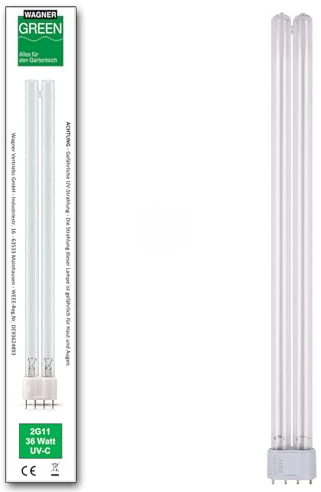 Wagner Green UVC Ersatzlampe Sockel 2G11 PL-L Wasserklärer Leuchtmittel Lampe Teich Filter (36 Watt)