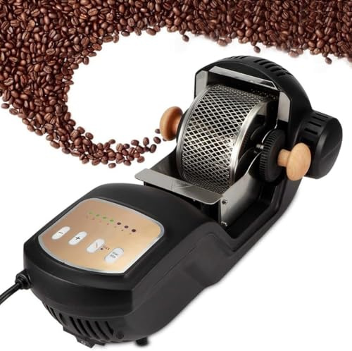 Tostatrice elettrica chicchi caffè,tostatrice for caffè domestica,regolabile su 7 livelli,tostatura aria calda,riscaldamento uniforme 360°,capacità 300 grammi,mantiene sapore originale(110V)