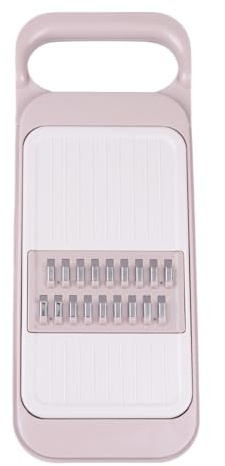 LOLIPPYY Grattugia Multifunzione Manico Confortevole per Carote in Acciaio Inox e Plastica con 3 Lame Intercambiabili e Facile da Pulire, per Cucina Domestica