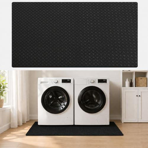 70 x 160 cm, halkfri matta på båda sidor tvättmaskin | Halkfri på båda sidor, antivibration och brusreducering, kan skäras till, för tvättmaskin torktumlare kylskåp