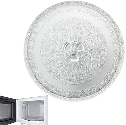 Mecctuck Mikrowellenteller, Mikrowelle Drehteller 24,5cm, Mikrowellenteller Glas Drehscheibe Teller Glasteller, Glasplatte Rund Mikrowelle Drehteller Ersatz Teller für diverse Mikrowellen