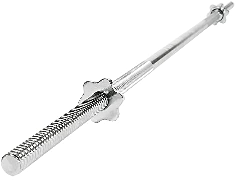 Langhantelstange, gerade, verchromt, Länge 180 cm, mit Schraubverschluss, Durchmesser 25 mm, für Fitnessstudio