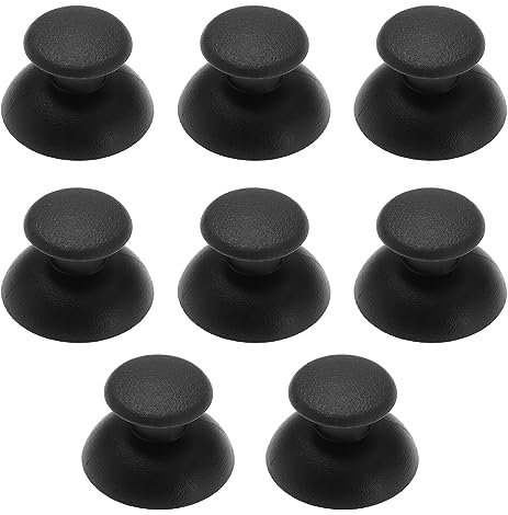 eMagTech 8PCS Thumbsticks Compatible with PS3 Controller Joystick Grip Analog Stick Cap Cover Replacement Repair Accessories Black