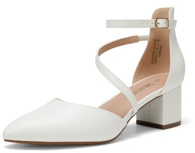 DREAM PAIRS Escarpins Femmes Chaussures à Talons Elégantes pour Femmes Bout Fermé Escarpin Antidérapante Ajustement réglable SDPU2354W