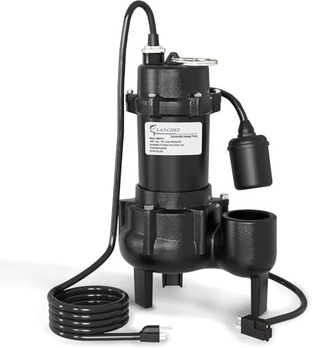 Submersible Waste Water Pump 115 V 5600GPH with Automatic Float Switch Sump Pump for Sump Basin Cellar Water