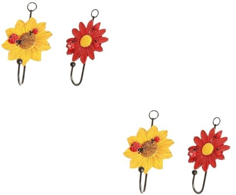 BCOATH 4 Stück Haken Gänseblümchenmuster Wohnaccessoire Pavillon-zubehör Kleiderbügel Anschließen