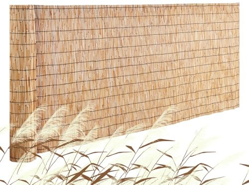 VEVOR LLWL13333N 3.3 x 13.3 ft, Balcony Reed Roll for Outdoor Patio, Decorative Backyard Garden Fencing Divider, Privacy Screen Panel Curtain, Natural Wood