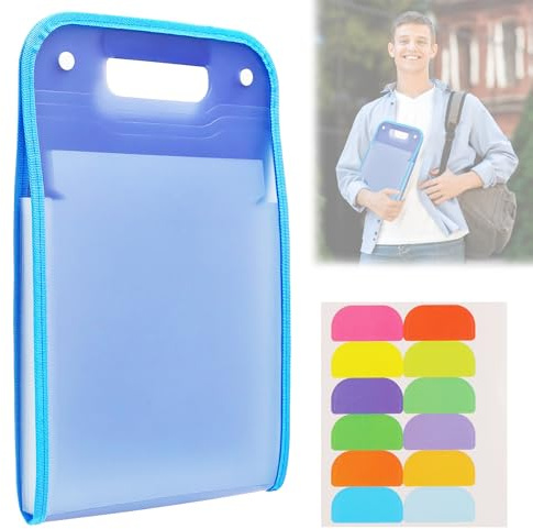 FaChermapp A4 13 fack, Dwafill dokumentmapp A4, med registerflikar, skolmaterial, dokumentorganisatör, för att lagra information, mappar, kontor, Document Organizer Travel