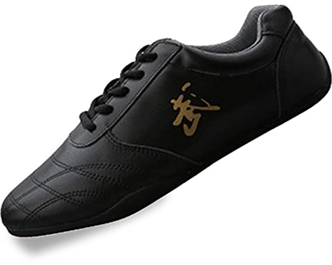 Chinese Traditional Kung Fu Tai Chi Shoes, Martial Arts Sport Sneakers for Women Men,Taekwondo Boxing Training Wushu Wing Chun Walking Shoes(Size:45EU,Color:Black)