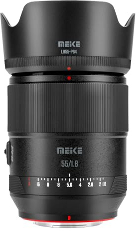 Meike Objectif standard haute résolution 8K 55 mm F1.8 Pro Series Auto Focus STM Full Frame Standard haute résolution 8K Compatible avec les appareils photo Fujifilm X Mount X-T1 X-T2 X-T3 X-T4 X-T5