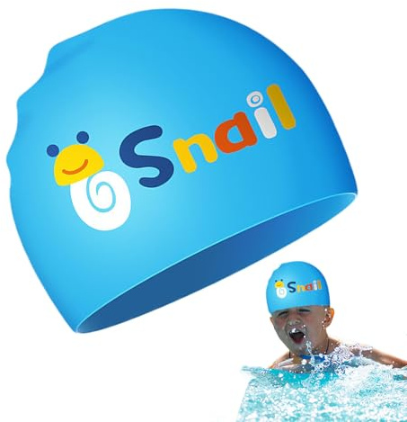 Hogvinnatil Cuffia da bagno in silicone per | Cuffia da nuoto in silicone impermeabile per,morbida antiscivolo, accessorio per piscina, unisex per allenamento competizioni per ragazzi
