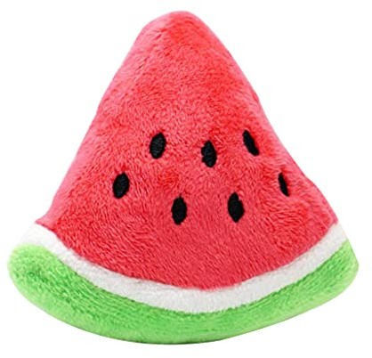 Dawutocap Interactivo Squeaker Piel Y Buscar Peluche Sandía Felpa Forma Durable Para Cachorros Raza Reducción de Agujero Regalo Para Perros Mascotas Squeaker Juguete