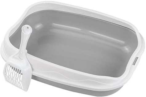 Katzenklo XXL Größe Aus Robustem ABS Kunststoff Offene Toilette Für Katzen Einfach Zu Reinigen