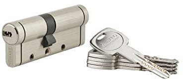 Cilindro europeo a doppia entrata Trafic 12, 35x45mm, nichel, antiperforazione, antirottura, 5 chiavi piatte reversibili- THIRARD