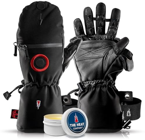 THE HEAT COMPANY - Heat 3 SMART PRO – Die Handschuh Innovation – Fingerhandschuhe und Fäustling in Einem - No.1 Fotohandschuhe, Outdoor, Skifahren - Schwarz, Größe 11, Herren, Damen, XL