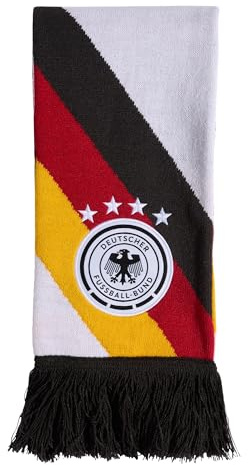 adidas Unisex Deutschland 26 Schal White/Black/Team Power Red 2 / Collegiate Gold 1 Größe