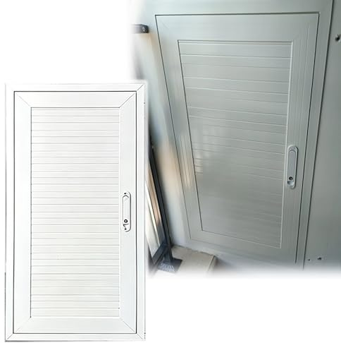 Kraftig aluminiumlegeringsdörr med handtag elektrisk ledningspanel för vindar och källare 33 x 41 cm (13 x 16 tum) hållbar krypning rymddörr (vit)