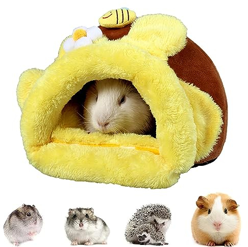 Queen.Y Meerschweinchen Betthöhle Gemütliches Hamsterhaus Kleintierhöhle für Chinchilla, Igel, Meerschweinchen Hamsterkäfig,Winter Warmes Gemütliches Bett