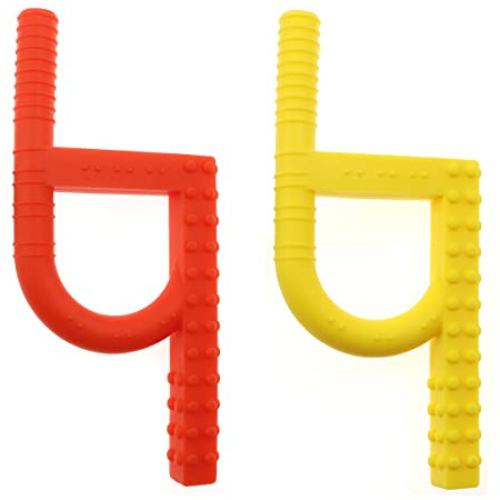 Sensory Chew Tool for Focus & Calm Support – Food Grade Silicone Oral Motor Aid, Chewing Alternative to Pencil Biting, Classroom Friendly Sensory Support for Daily Use (2 Pack)