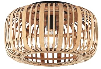 Lindby Deckenlampe Canyana (Landhaus, Vintage Rustikal) aus Holz (1 flammig E27) - Deckenleuchte Lampe Wohnzimmerleuchte