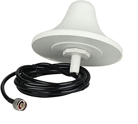 MGRAS 2g 3G 4G LTE Inomhus takantenn 698-2700MHz Umts Med 3m / 5m kabel n Manlig kontakt telefon Booster Repeater förstärkarantenn Kommunikationsantenner (Color : With 5M Cable)