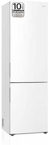 LG GBP62SWNAC, Klasse A, 384 L, Kühl-/ Gefrierkombination, Frische Features, Kühlschrank mit Gefrierfach und Innendisplay, DoorCooling+, LINEARCooling, 59,5 x 203 x 67,5 cm ꟷ Super White