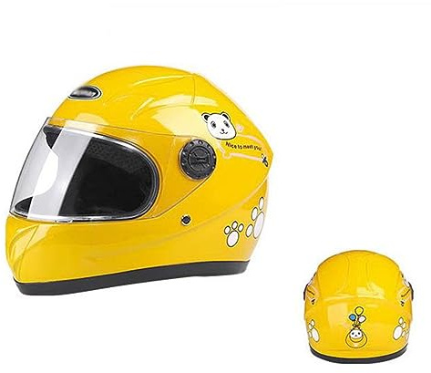 Children Full Face Motorcycle Helmet with Visor, Boys Girls Electric Bicycle Kart Crash Helmet, Youth Scooter Cruiser ATV Dirt MTB Bike Racing Helmet for 4-10 Years Kids, DOT Approved-E||50-55CM